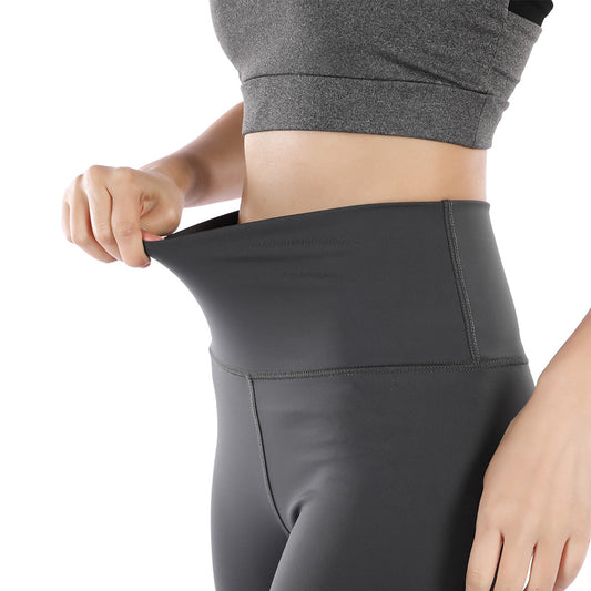 Shark skin black bottoming body sculpting pants women's spring and autumn outer wear liquid tight elastic Barbie pressure stovepipe yoga pants