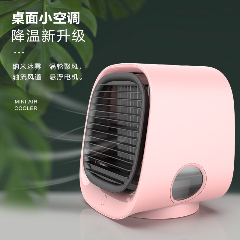 Mini Humidifying Air Cooler Portable Desktop Air Conditioning Fan USB Negative Ion Cooling Fan