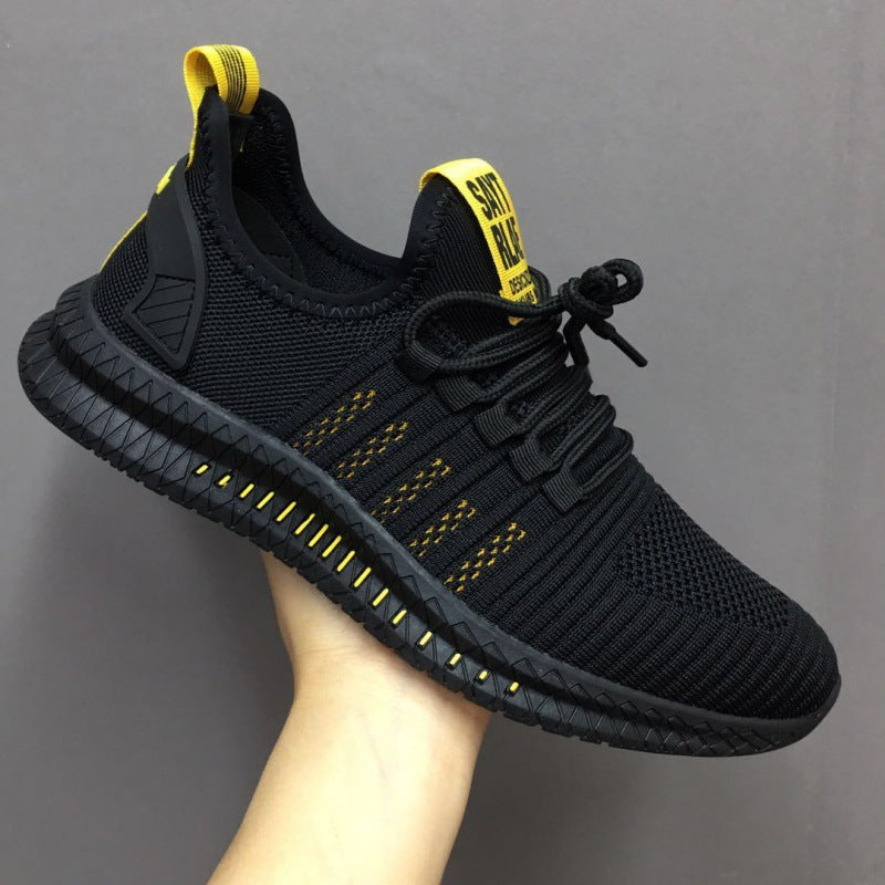 [Single mesh optional] Men's shoes breathable real fly woven sports casual shoes