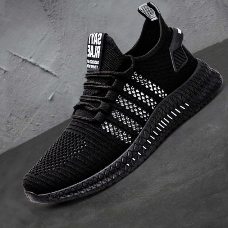 [Single mesh optional] Men's shoes breathable real fly woven sports casual shoes