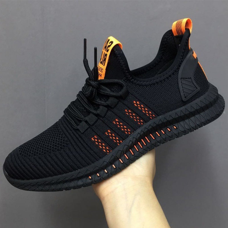 [Single mesh optional] Men's shoes breathable real fly woven sports casual shoes