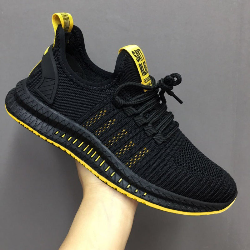 [Single mesh optional] Men's shoes breathable real fly woven sports casual shoes