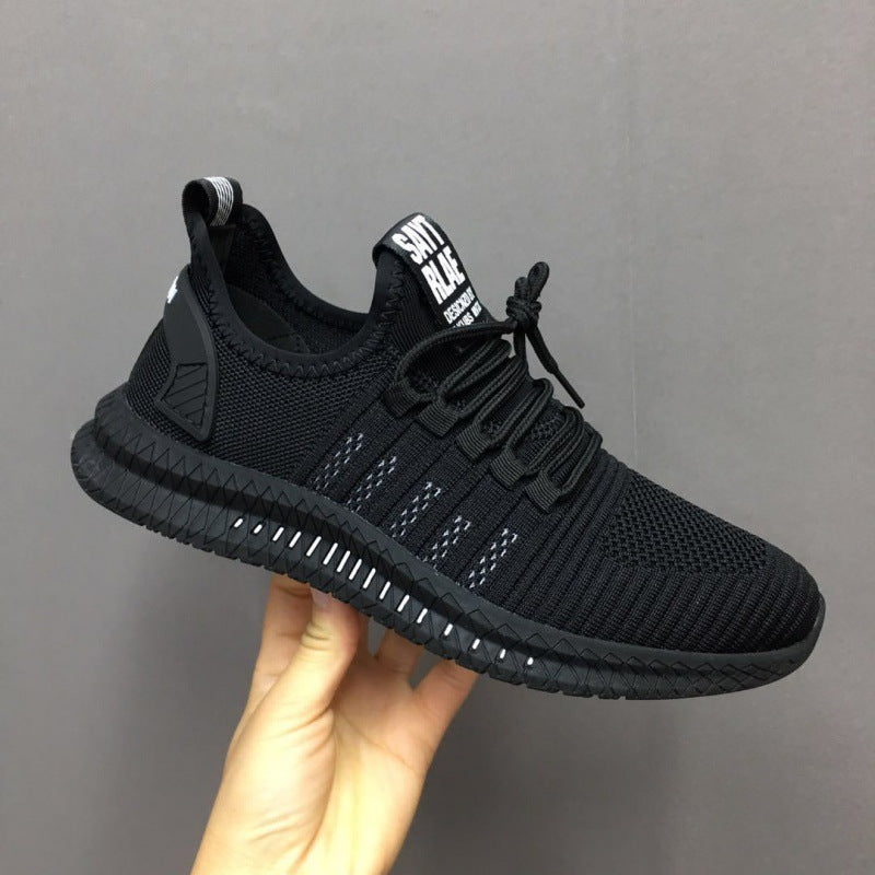 [Single mesh optional] Men's shoes breathable real fly woven sports casual shoes