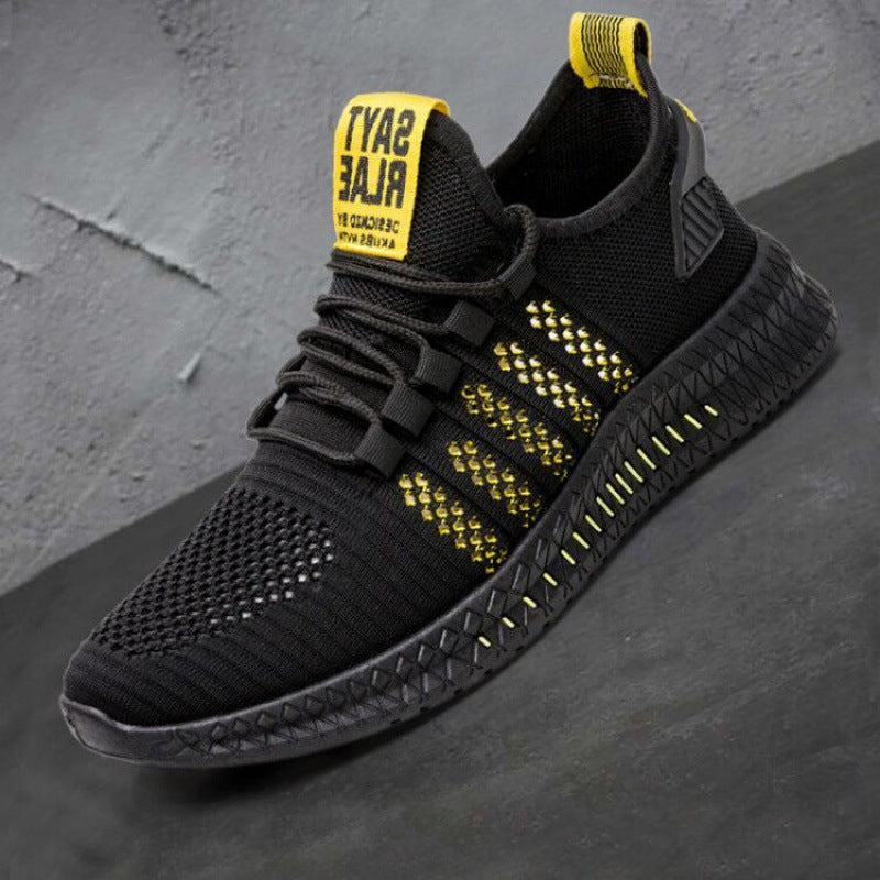 [Single mesh optional] Men's shoes breathable real fly woven sports casual shoes