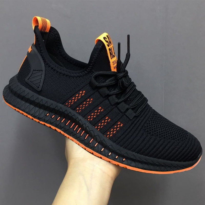 [Single mesh optional] Men's shoes breathable real fly woven sports casual shoes