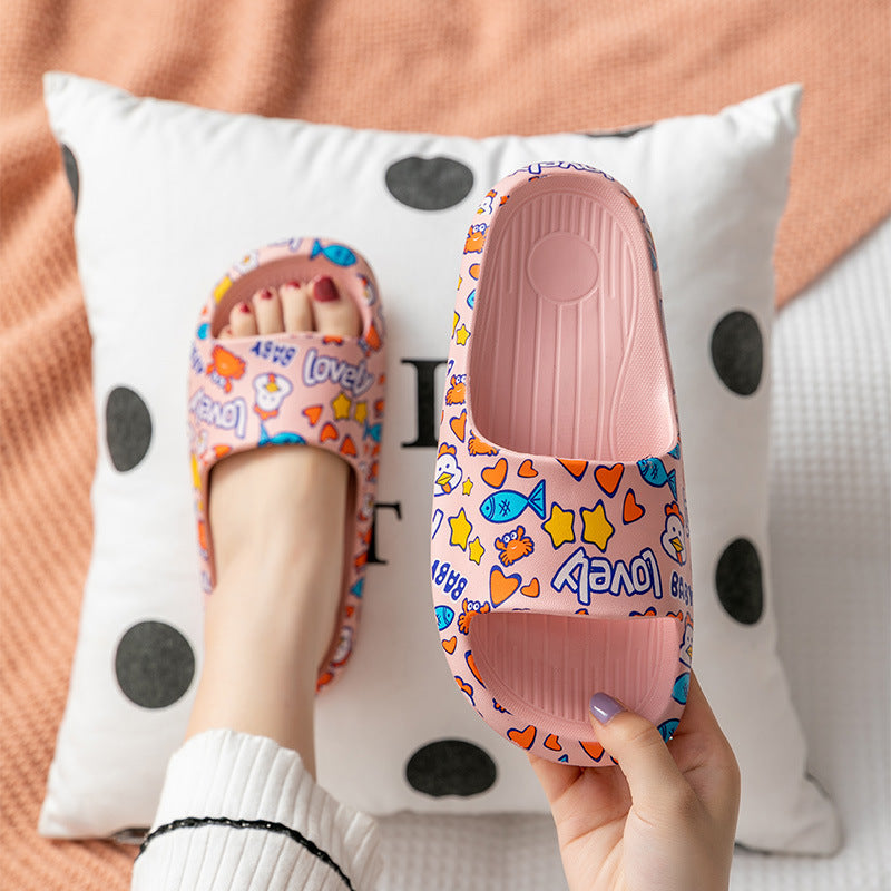 Eva couple sandals and slippers home female summer non-slip indoor home bathroom summer home bath ins men's outer wear