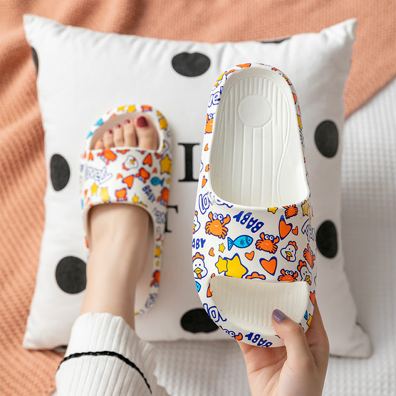 Eva couple sandals and slippers home female summer non-slip indoor home bathroom summer home bath ins men's outer wear