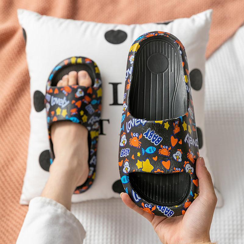 Eva couple sandals and slippers home female summer non-slip indoor home bathroom summer home bath ins men's outer wear