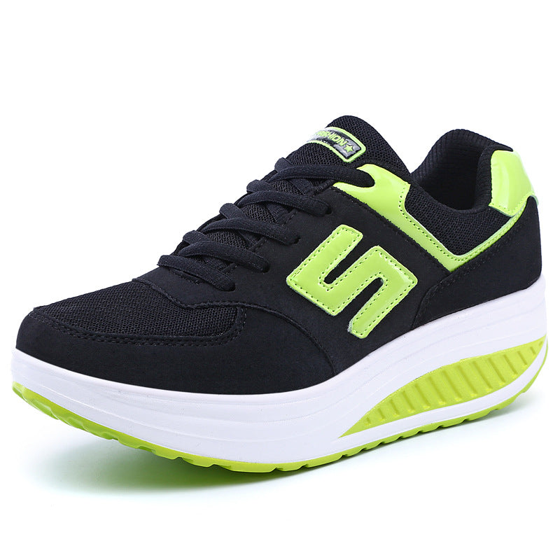 Wholesale spring and autumn new women's shoes, leather breathable fashion women's rocking shoes, casual sports shoes, trendy women's shoes