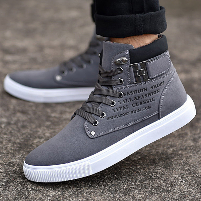 High tops fashion boots shoes Couple Vintage lace Martin men
