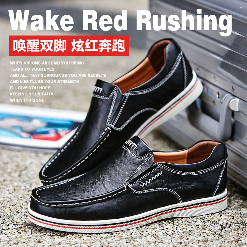 Spring style with suit shoes 45 large size white men's shoes 46 brown British casual shoes yellow leather shoes 47