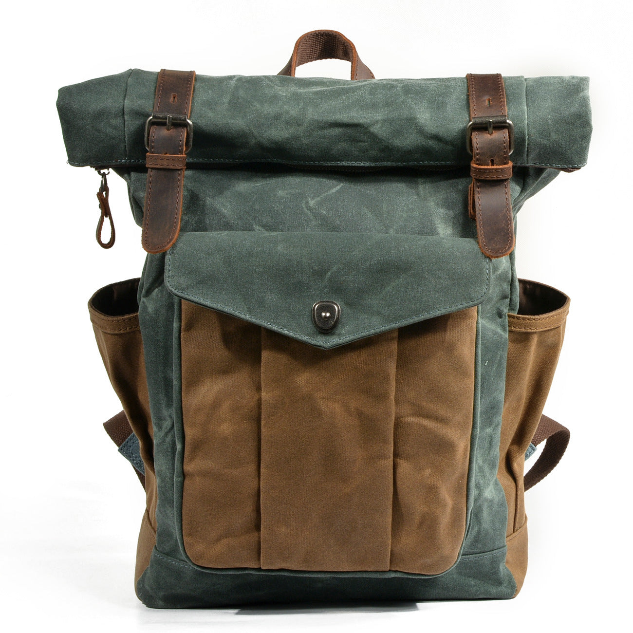 European and American retro backpack men's and women's backpack oil wax canvas travel computer bag outdoor sports mountaineering bag