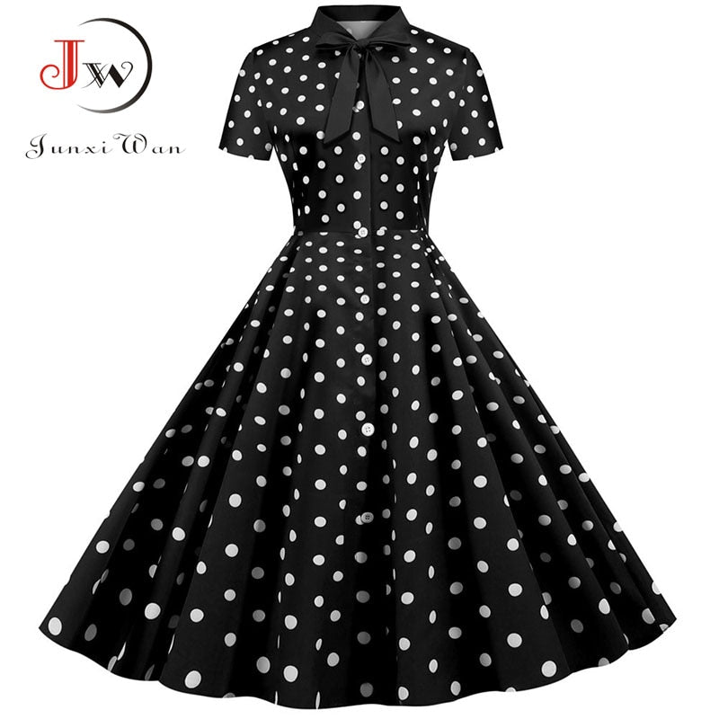 Summer Dress 2022 Women Elegant Vintage Short Sleeve