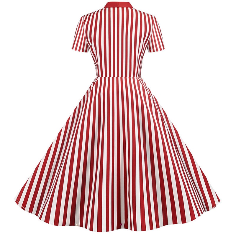 Summer Dress 2022 Women Elegant Vintage Short Sleeve
