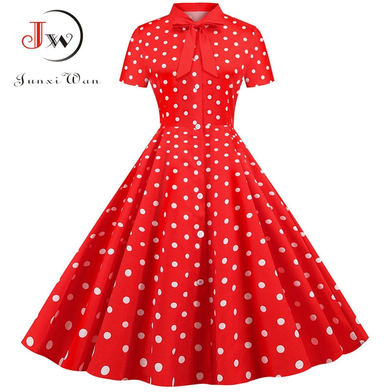 Summer Dress 2022 Women Elegant Vintage Short Sleeve