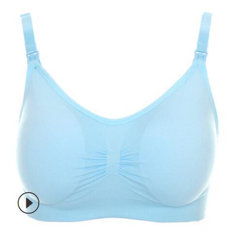 Adjustable breastfeeding bra with top buckle, no steel ring underwear, pregnant women gather together, anti-sagging breastfeeding bra with breast pad