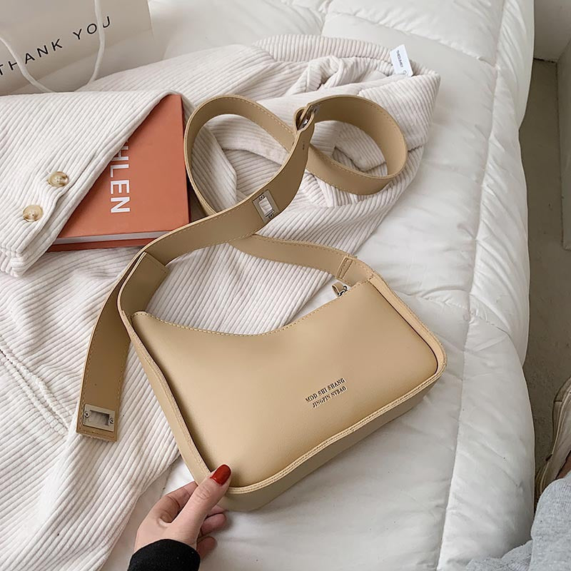 Pu Leather Adjustable Shoulder Strap Shoulder Bags for Women 2022 New Women's Handbags Casual Zipper Crossbody Bag Sac Epaule
