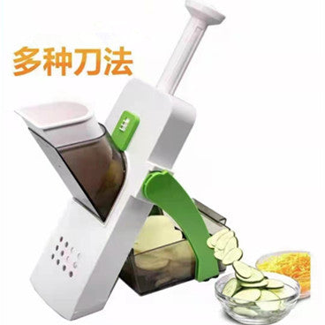 Shaking sound explosion multi-functional vertical press vegetable cutter kitchen french fries shredding artifact potato radish diced vegetable cutter