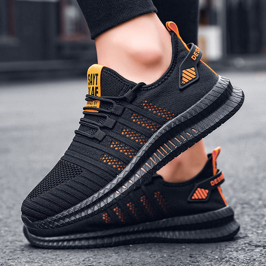 Shoes men's trendy shoes sports shoes flying woven men's shoes casual trend men's sports shoes light cold sticky cross-border foreign trade 6766