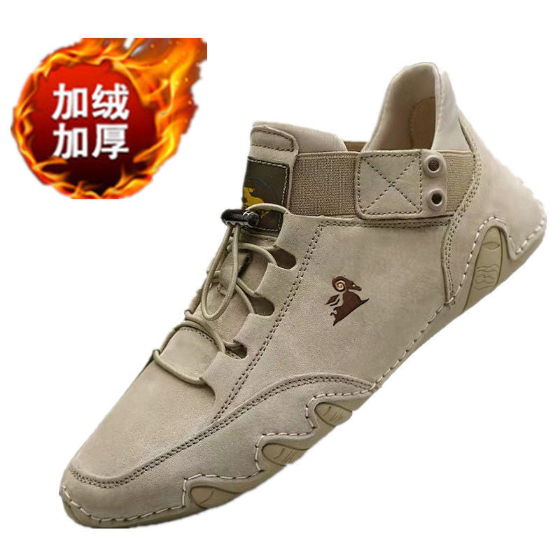 Dr. Ram 2021 new men's shoes winter plus velvet thickening casual high-top cotton shoes Martin boots men's