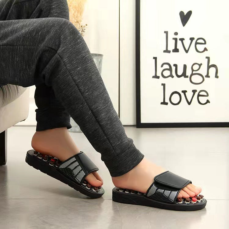 Spring massage shoes sole rotation health shoes indoor home sandals and slippers massage non-slip unisex