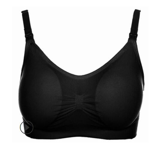 Adjustable breastfeeding bra with top buckle, no steel ring underwear, pregnant women gather together, anti-sagging breastfeeding bra with breast pad