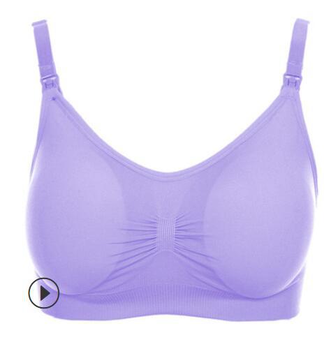 Adjustable breastfeeding bra with top buckle, no steel ring underwear, pregnant women gather together, anti-sagging breastfeeding bra with breast pad