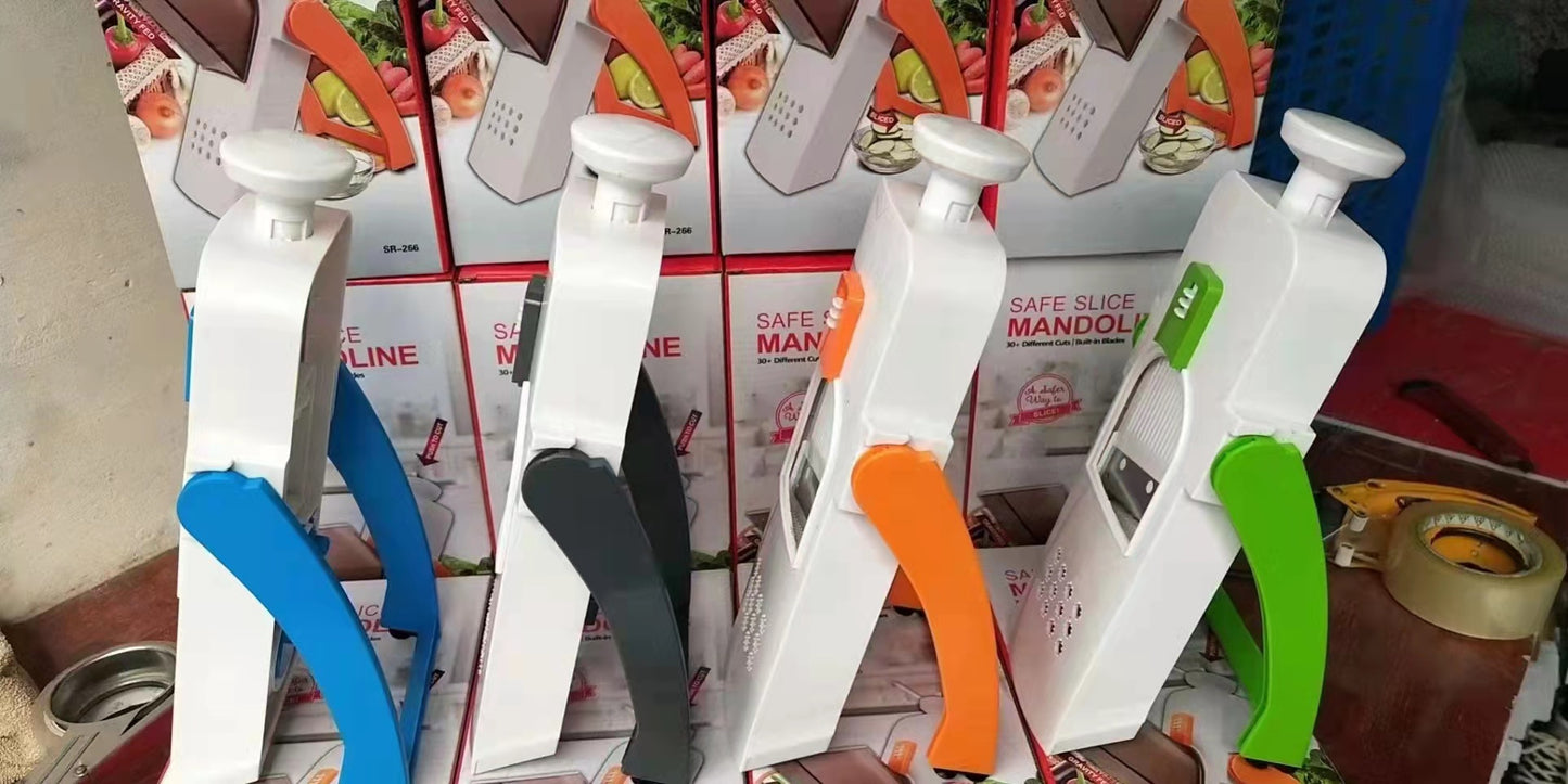 Shaking sound explosion multi-functional vertical press vegetable cutter kitchen french fries shredding artifact potato radish diced vegetable cutter