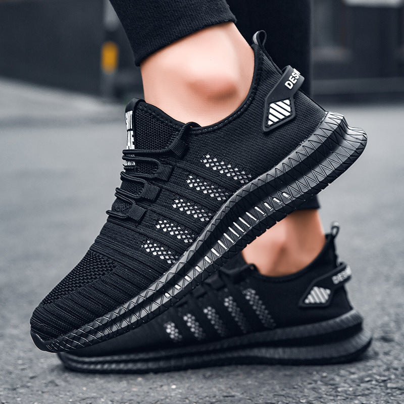 Shoes men's trendy shoes sports shoes flying woven men's shoes casual trend men's sports shoes light cold sticky cross-border foreign trade 6766