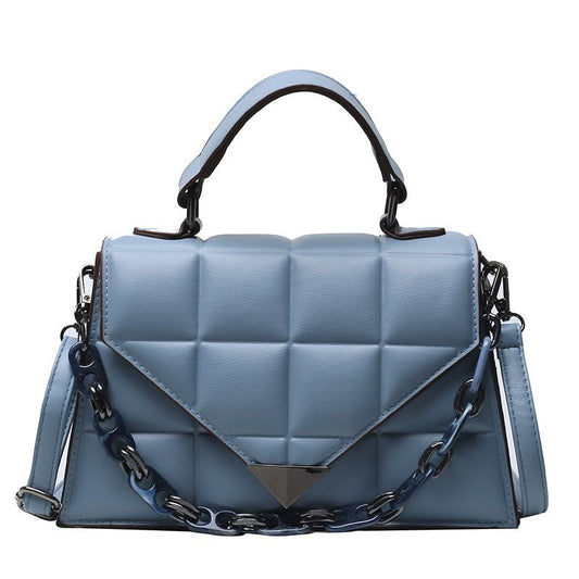 Foreign trade new bag handbags 2021 European and American fashion rhombus handbags chain triangle cover shoulder messenger bag