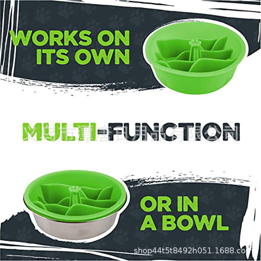 New Cross-border Pet Slow Feeder Mighty Paw Slow Feeded Silicone Maze Feeder