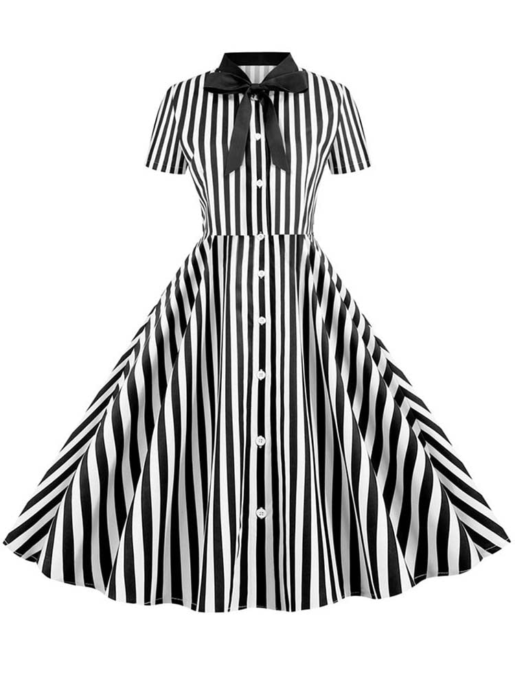 Summer Dress 2022 Women Elegant Vintage Short Sleeve