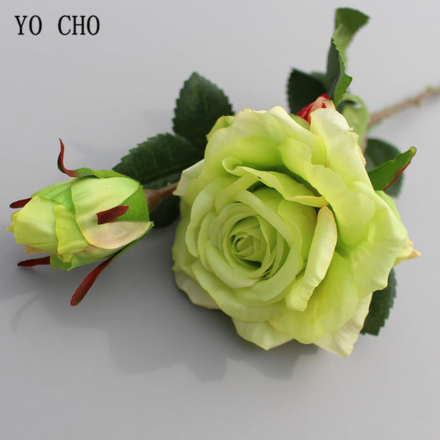 Bride Wedding Bouquet Real Touch Rose Flower Artificial Silk Rose Marriage Home Wedding Party Flower Decor