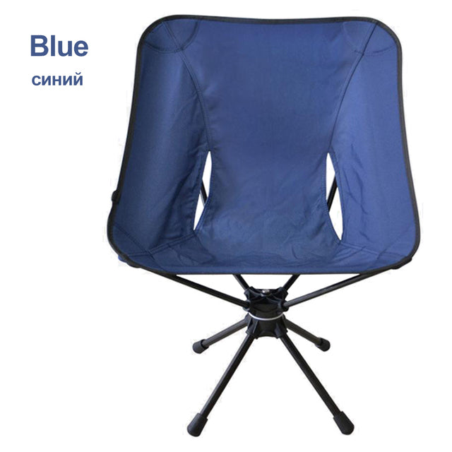 HooRu Swivel Chairs Picnic Beach Fishing Folding Chair Outdoor Backpacking Lightweight Chair with Carry Bag for Camping Hiking