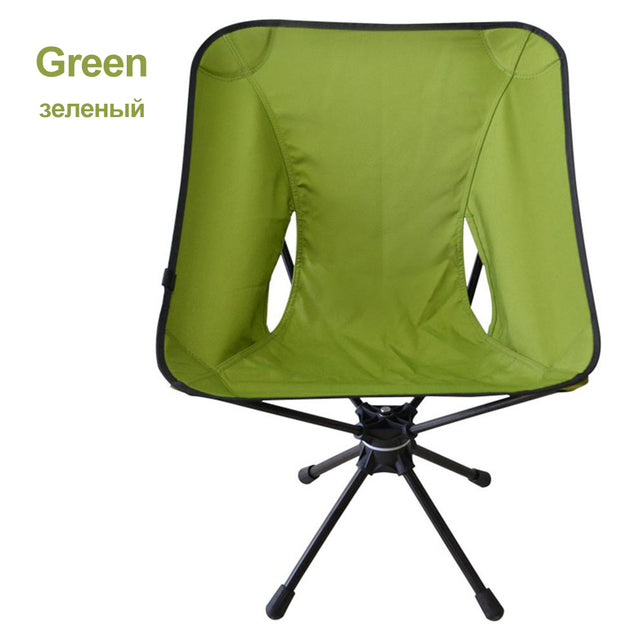 HooRu Swivel Chairs Picnic Beach Fishing Folding Chair Outdoor Backpacking Lightweight Chair with Carry Bag for Camping Hiking