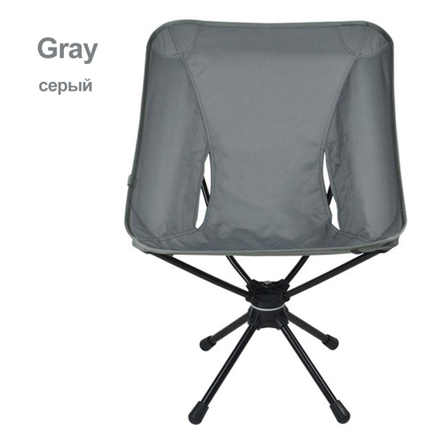 HooRu Swivel Chairs Picnic Beach Fishing Folding Chair Outdoor Backpacking Lightweight Chair with Carry Bag for Camping Hiking