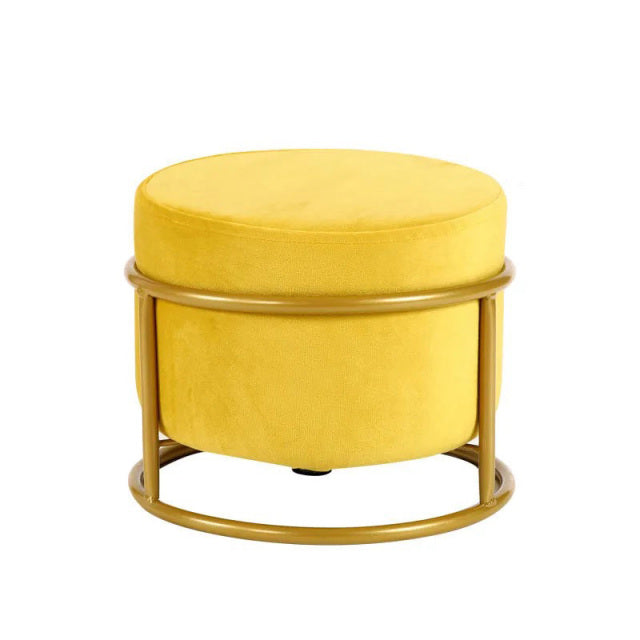Height Adjustable ! Nordic Luxury Living Room Stool Flannel Chair Cover Solid Color