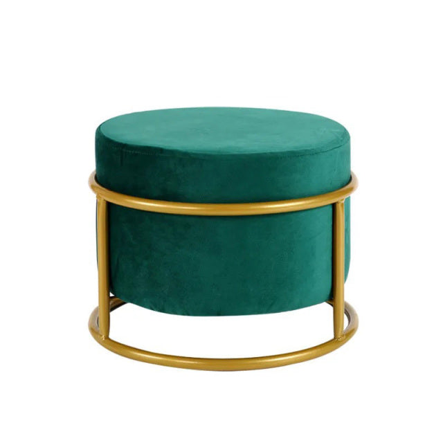 Height Adjustable ! Nordic Luxury Living Room Stool Flannel Chair Cover Solid Color