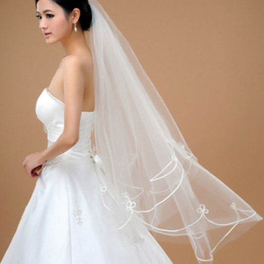 Elegant Bride&#39;s Veil Ribbon Ivory Bridal Bride Wedding New 2021