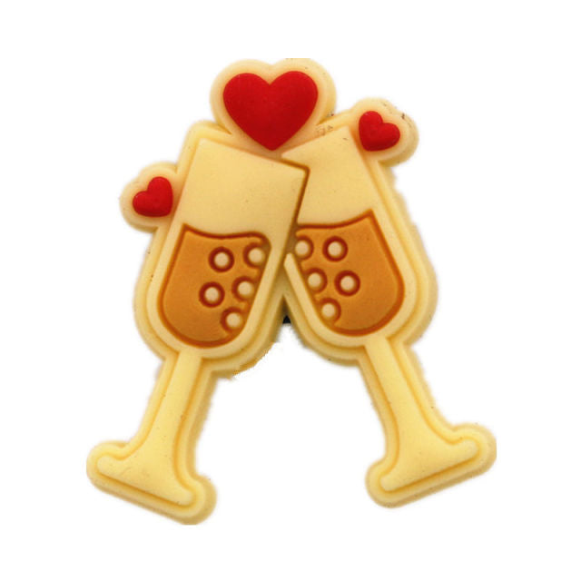 23 Kinds of Fashion Sweet Style Shoe Charms Accessories Cute Girl Series PVC Shoe Decoration for Croc jibz Kids Party X-mas Gift