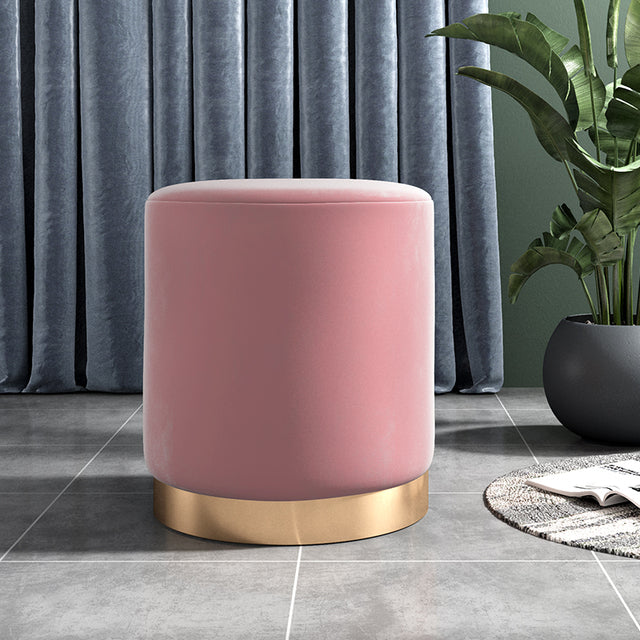 Ottoman household shoe changing stool living room sofa round stool light luxury soft bag makeup chair fashion fabric footstool