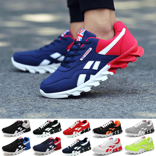Men Running Shoes Spring PU Leather Blade Sneakers High Quality Outdoor Light Breathable Sport Athletic Men Shoes Male Sneakers