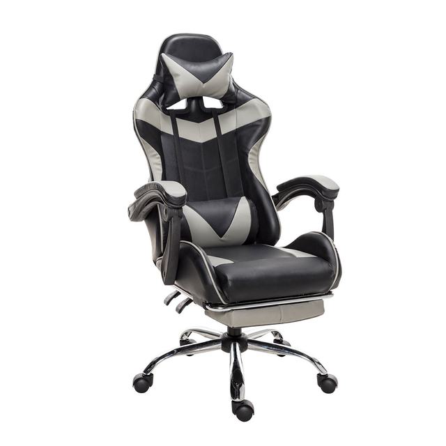 Office WCG Gaming Chair Ergonomic Computer Armchair with Footrest Swivel Lifting Lying Seating Internet Racing Chair PU Leather