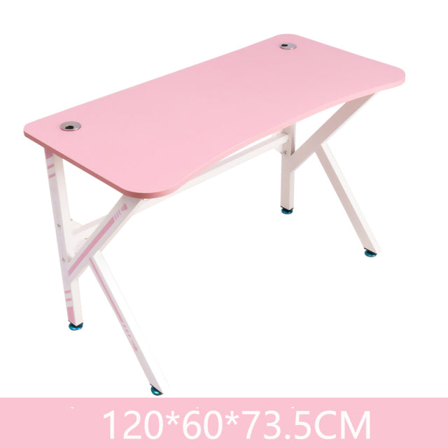 New pink computer desk chair combination,office desktop,white PC desk,gaming desk chair set,live laptop desk,girls Gamer Table