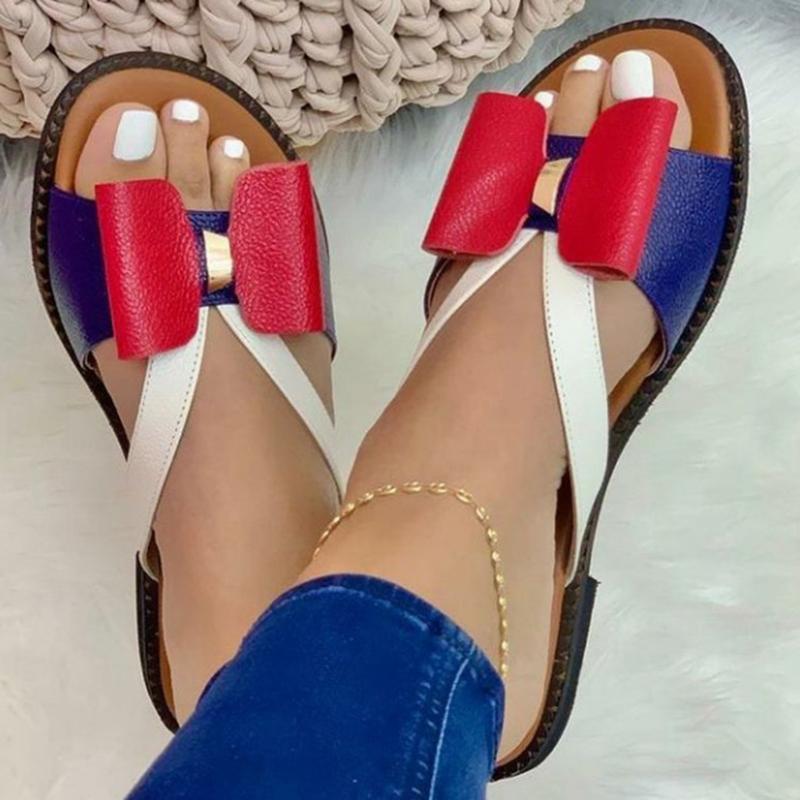 Summer Women Slippers Cute Butterfly-Knot Casual Sandals Lady Slides Shoes