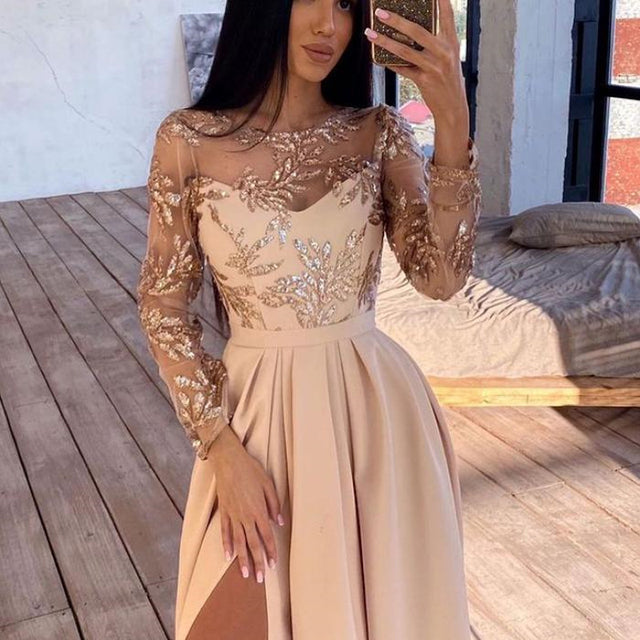 Sparkle Satin Formal Cocktail Dress Mother of The Bride Dress Bridesmaid Celebrity Robe Ball Gown Wedding Party Evening Dresses