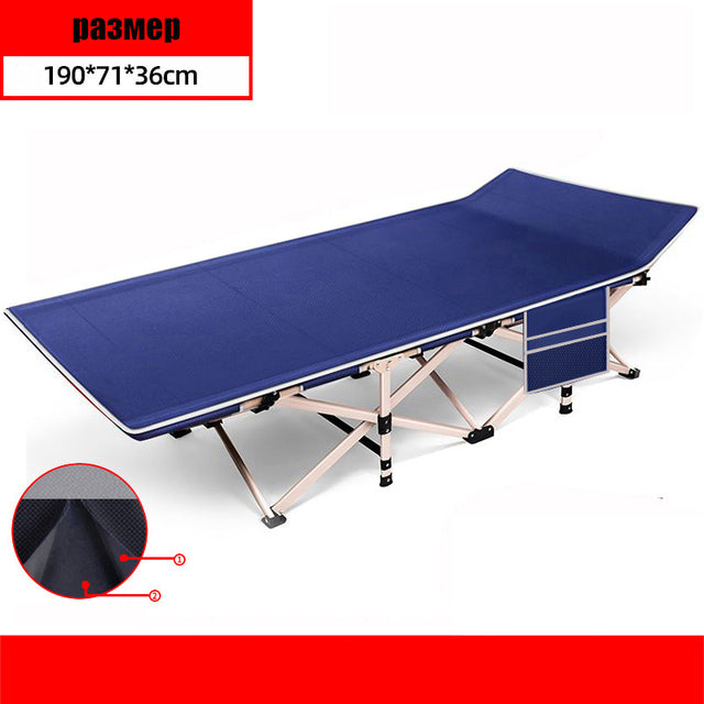 Folding Bed For Sleeping Camping Furnishings Aluminum Beach Bed Single Outdoor Garden Cot Portable Beach Cot
