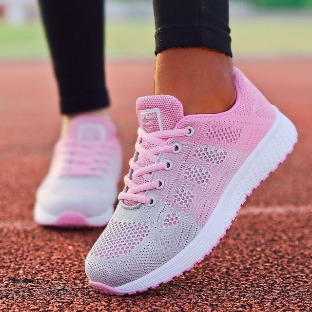 Sneakers Women Shoes Flats Casual Ladies Shoe Woman Lace-Up Mesh Light Breathable Female Zapatillas De Deporte Para Mujer