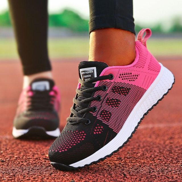 Sneakers Women Shoes Flats Casual Ladies Shoe Woman Lace-Up Mesh Light Breathable Female Zapatillas De Deporte Para Mujer