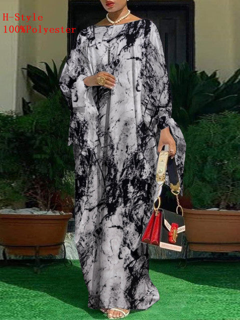 Elegant Kaftan Dress Women Satin Party Dress 2022 VONDA Long Sleeve Bohemian Holiday Summer Sundress Female Casual Vestidos Robe